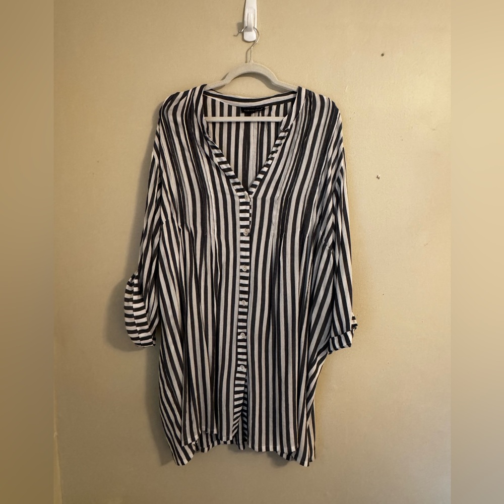 Club Z Striped Swim Cover Up